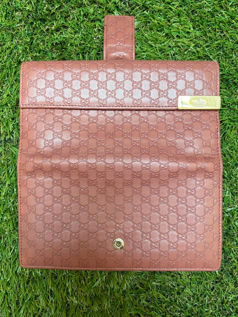 Gucci Microguccisima Pink Leather Wallet